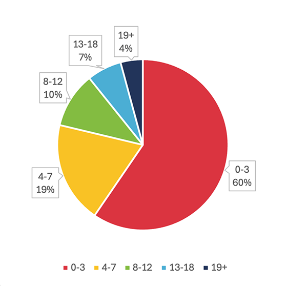 Audiology Ages Pie Chart.