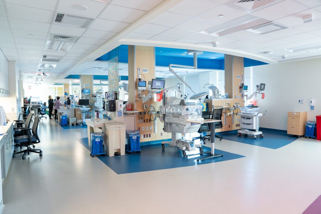 Inside Driscoll's level IV NICU.