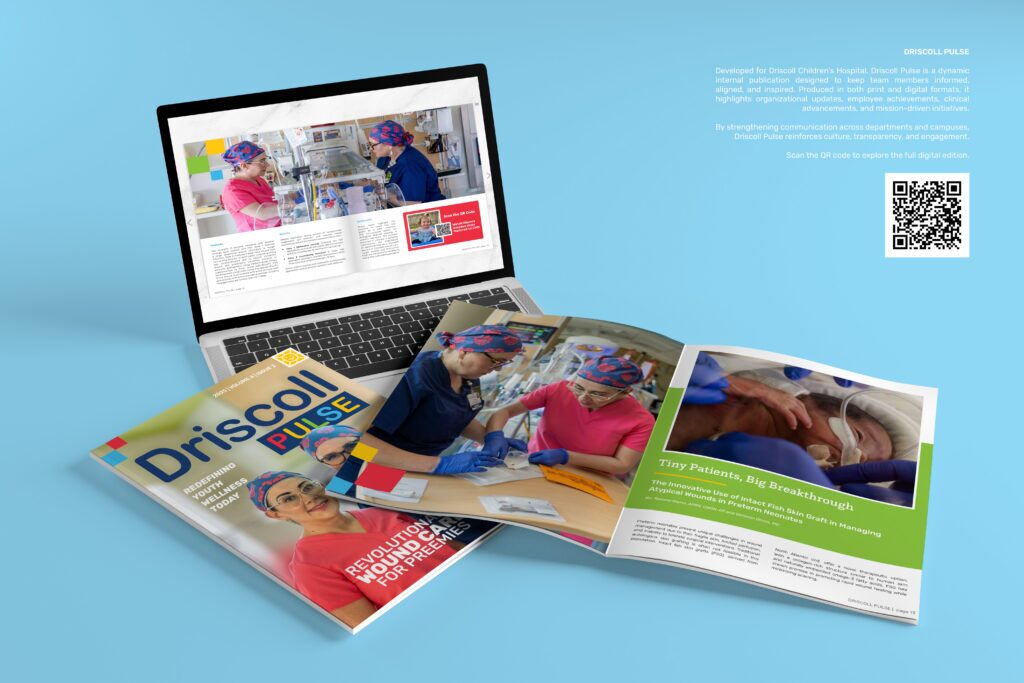 Mock up view of the Driscoll PUSLSE magazine
