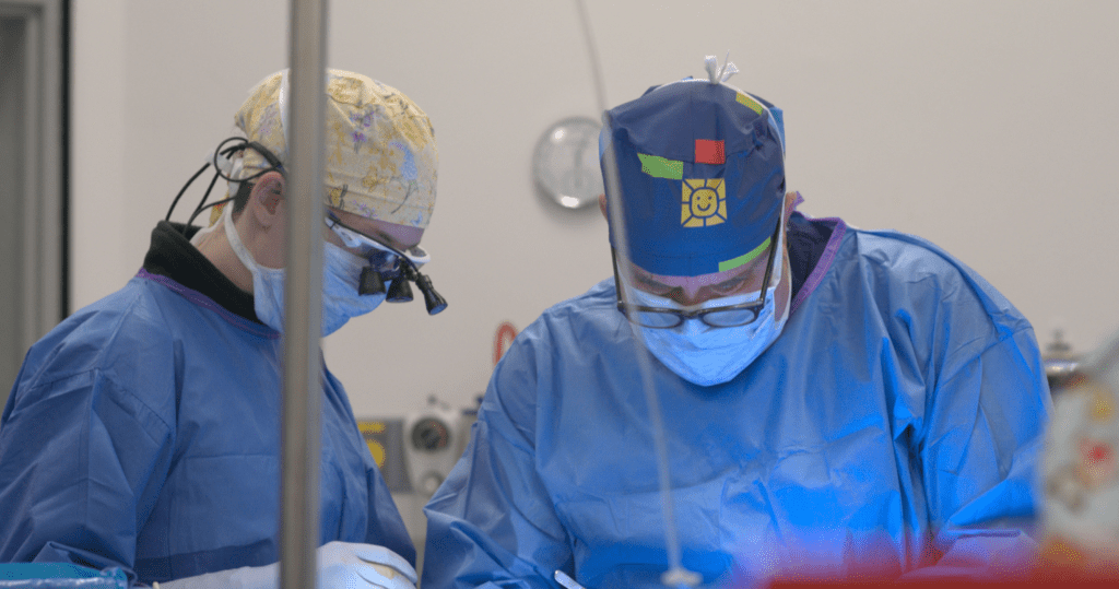 Surgeon performs surgery at Driscoll Children's Hospital.