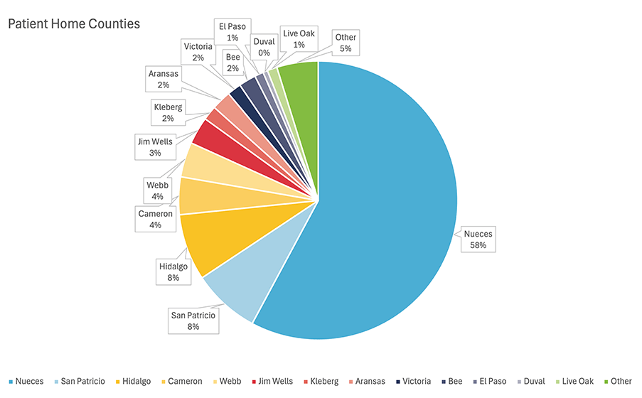 Occupational Therapy Counties Pie Chart.