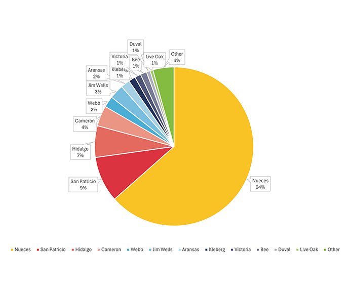 Speech Therapy Counties Pie Chart.