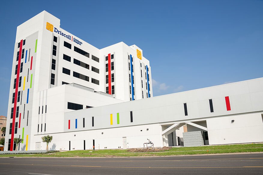 Driscoll Children's Hospital building in Rio Grande Valley.