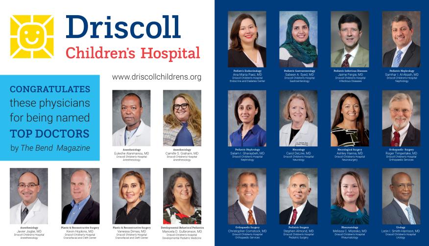 Congratulations to our Driscoll Physicians named Top Doctors by The Bend Magazine.