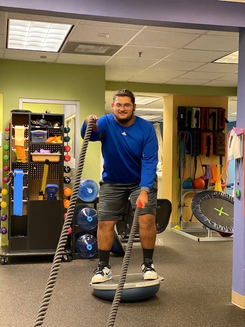 boy working out