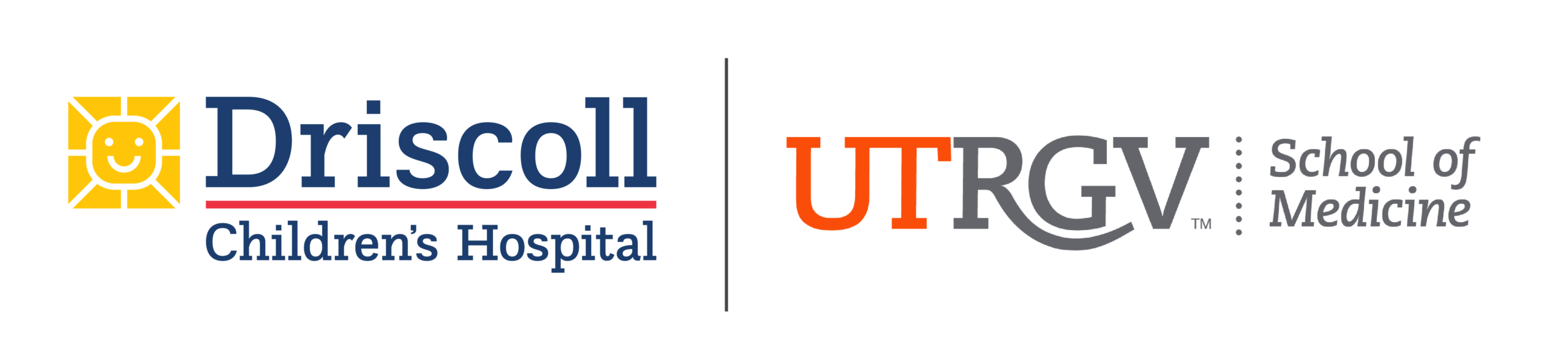 Driscoll Children's Hospital and UTRGV: The University of Texas Rio Grande Valley logos.