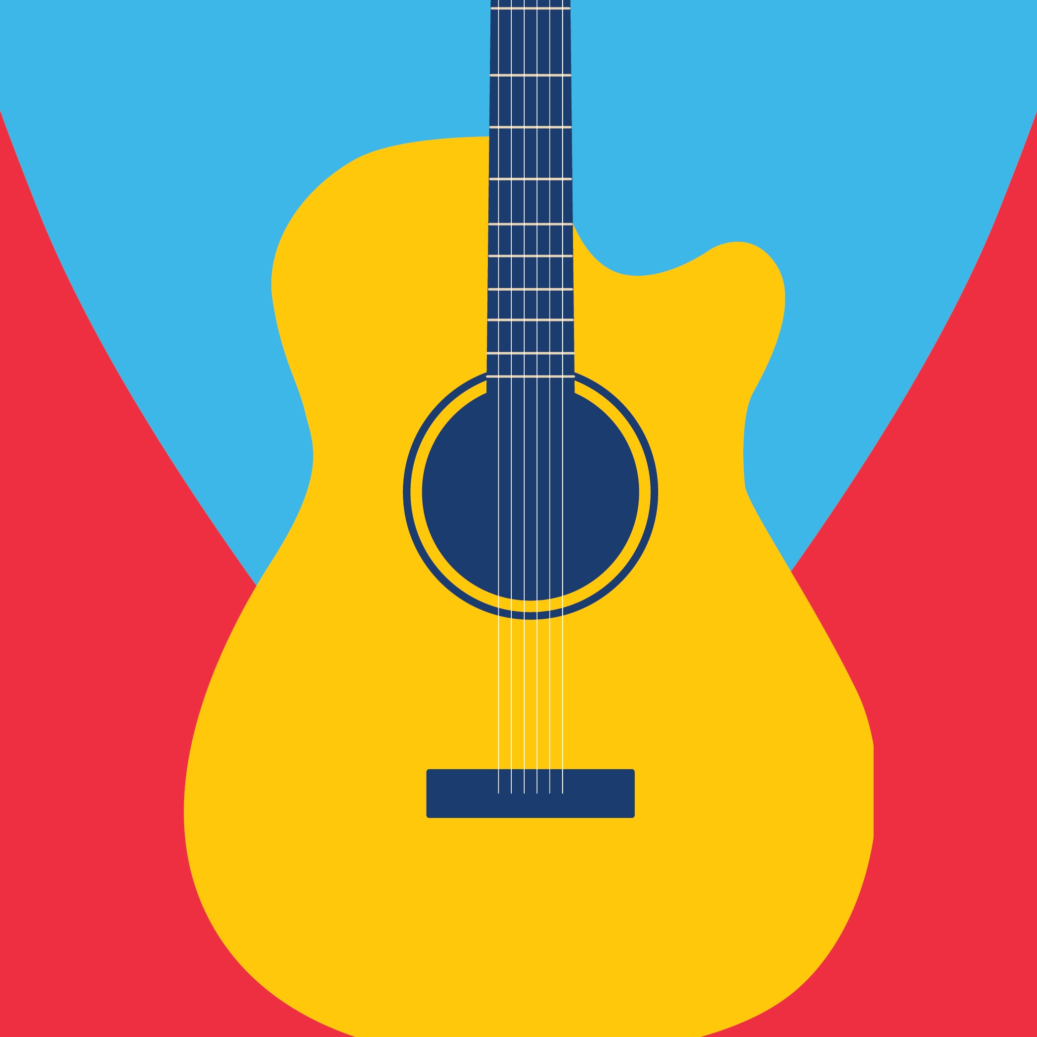 colorful guitar illustration