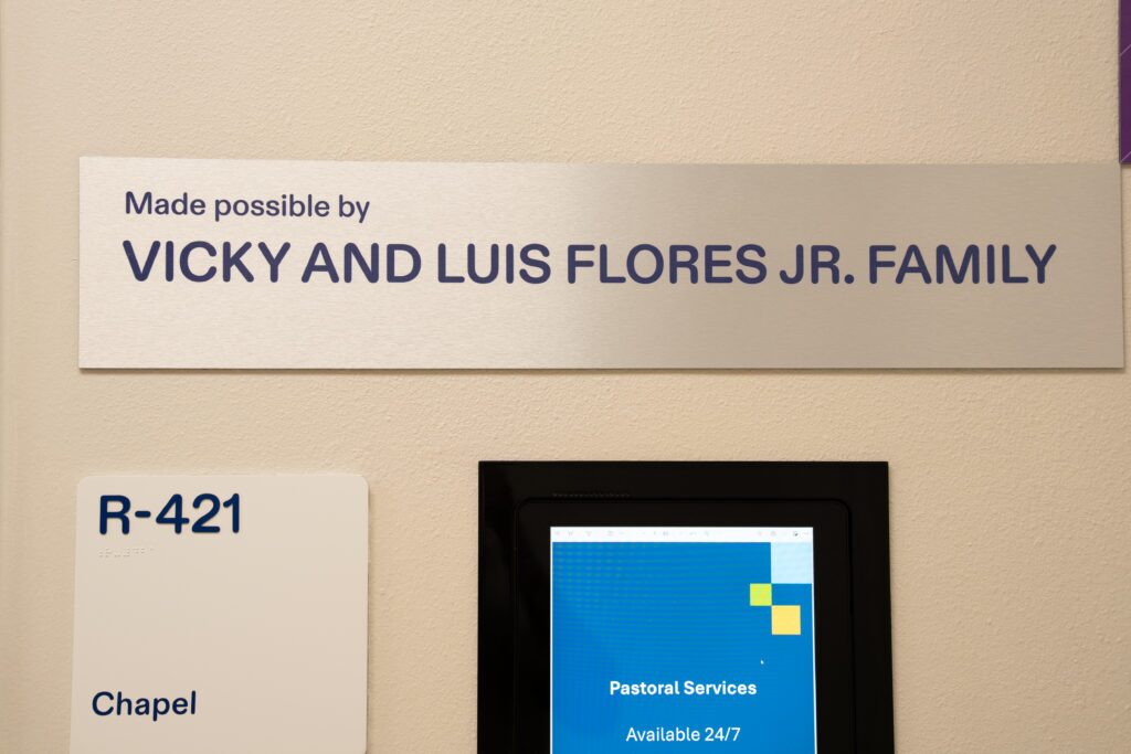 Signage for Driscoll Rio Grande Valley chapel